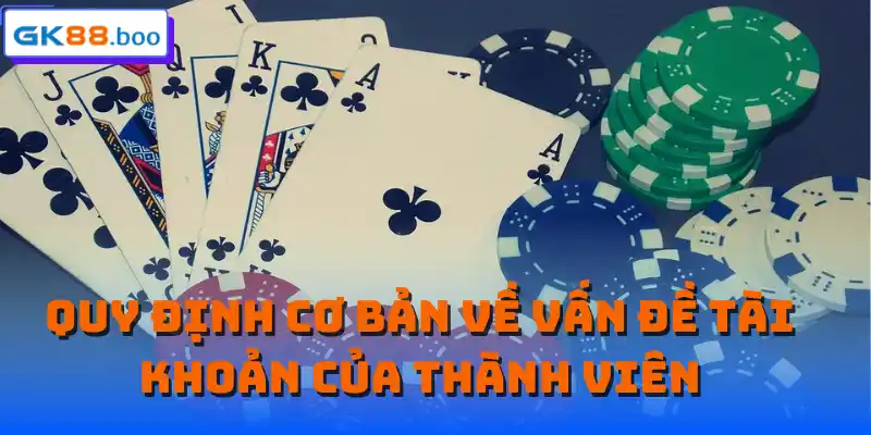 Quy định cơ bản về vấn đề tài khoản của thành viên