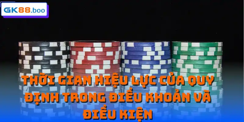 Thời gian hiệu lực của quy định trong điều khoản và điều kiện